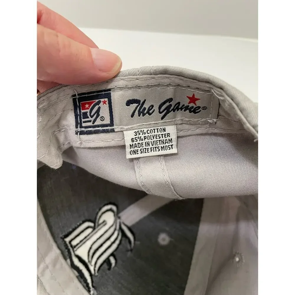Vintage The Game R Logo SnapBack Baseball Cap Hat Gray Black Embroidered
